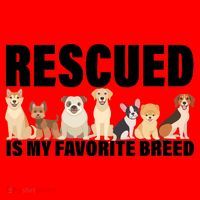 Rescued Is My Favorite Breed Santa Hat thumb 1