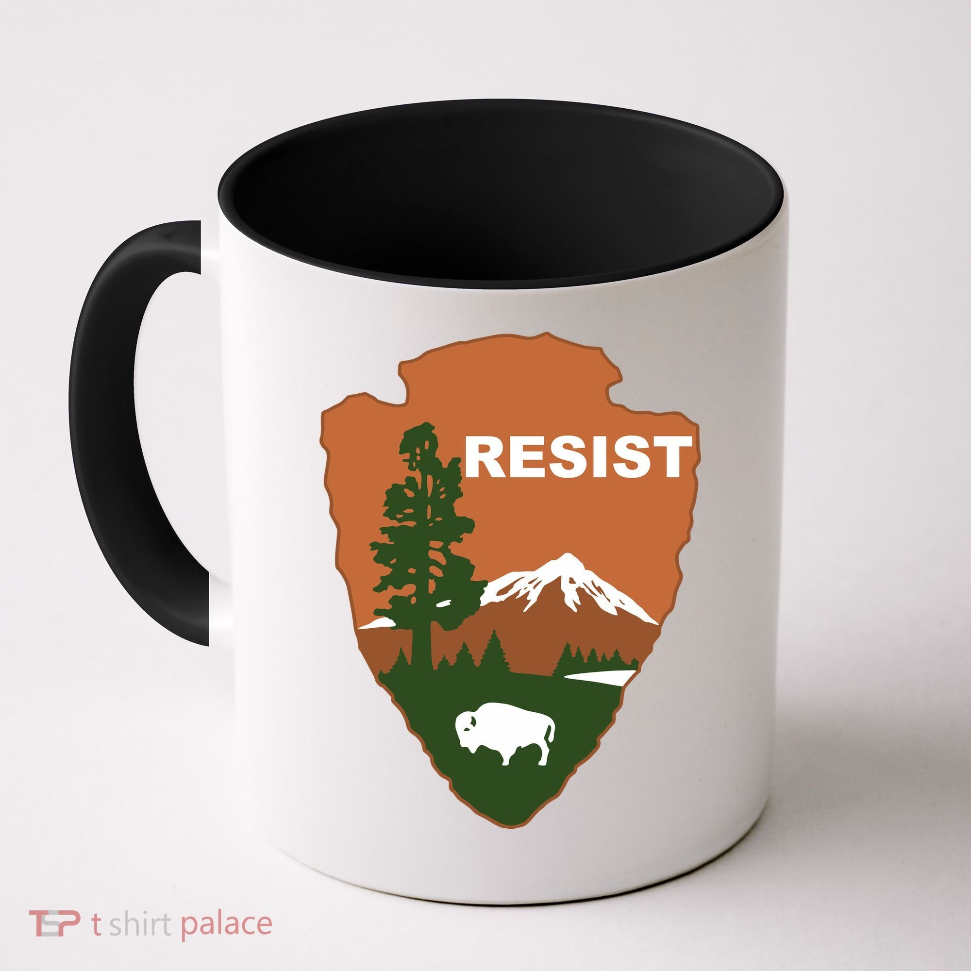 Resist. Earth DayNational Park Rangers Spoof Logo Coffee Mug