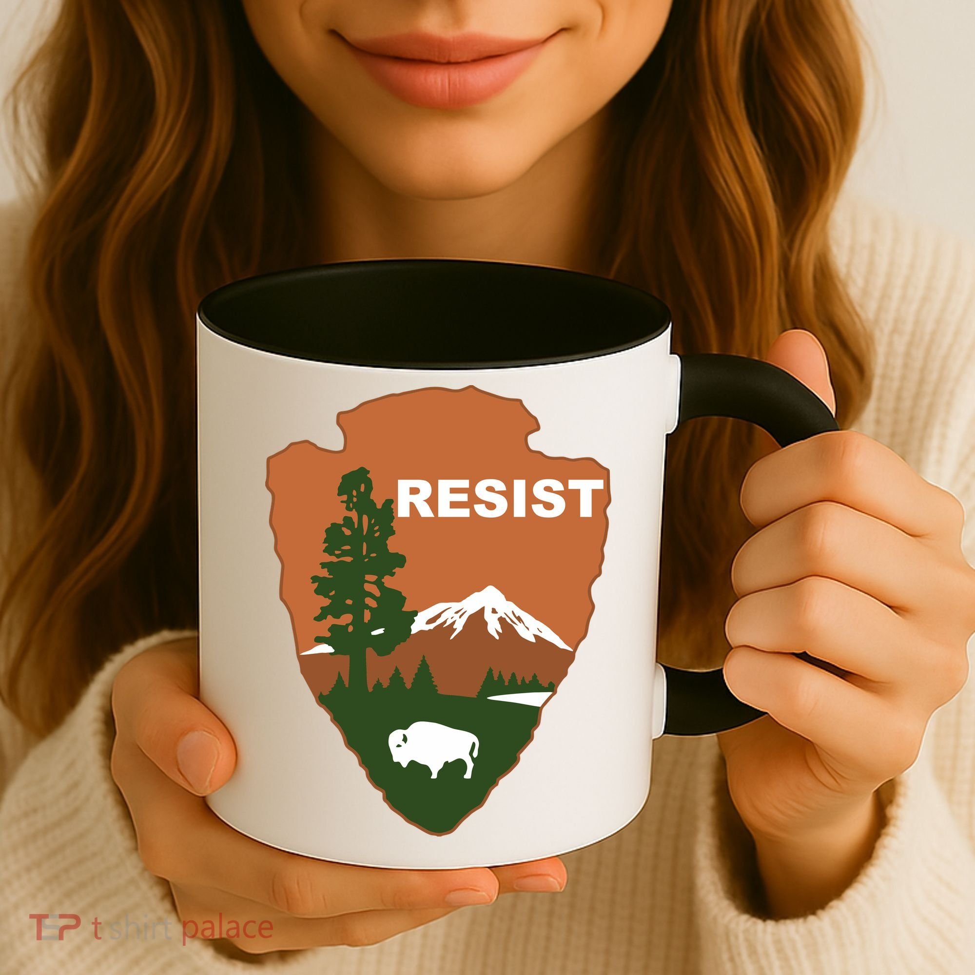 Resist. Earth DayNational Park Rangers Spoof Logo Coffee Mug