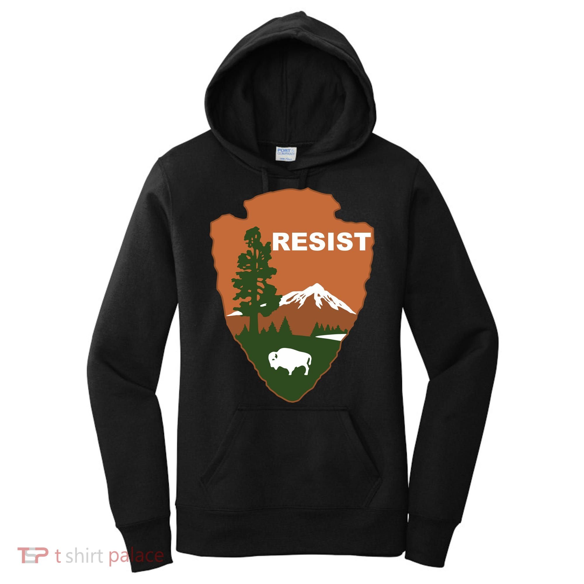 Resist. Earth DayNational Park Rangers Spoof Logo Women's Hoodie