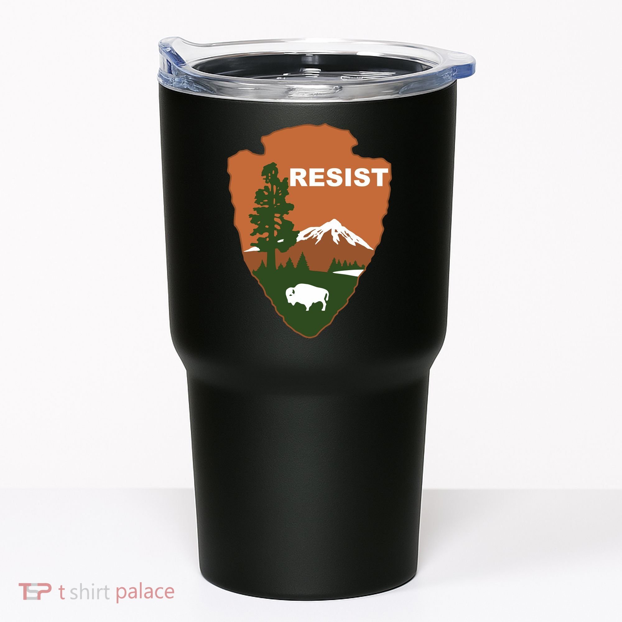 Resist. Earth DayNational Park Rangers Spoof Logo Tumbler