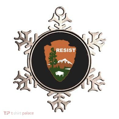 Resist. Earth DayNational Park Rangers Spoof Logo Ornament