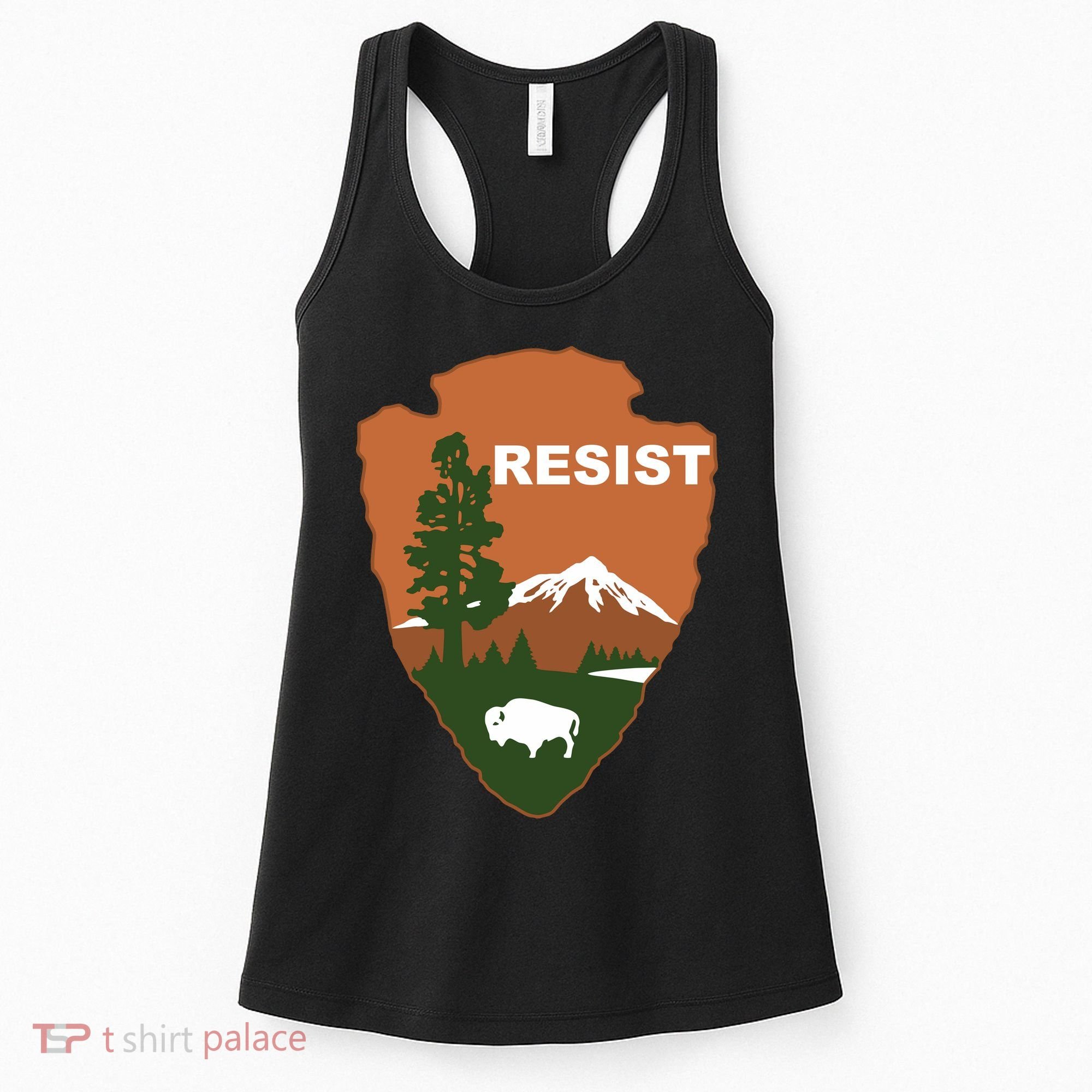 Resist. Earth DayNational Park Rangers Spoof Logo Women's Tank Top