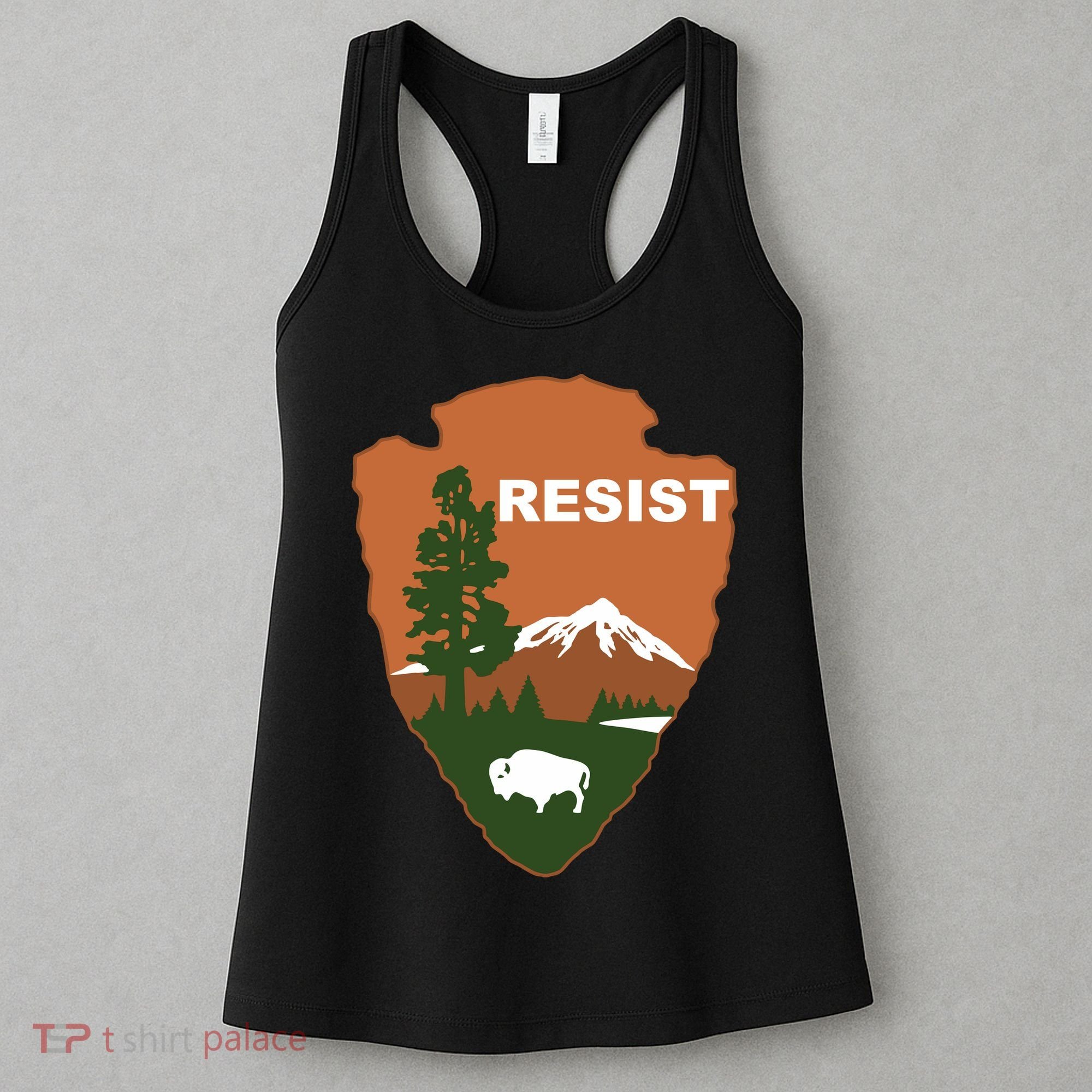 Resist. Earth DayNational Park Rangers Spoof Logo Women's Tank Top