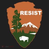 Resist. Earth DayNational Park Rangers Spoof Logo Hat thumb 2