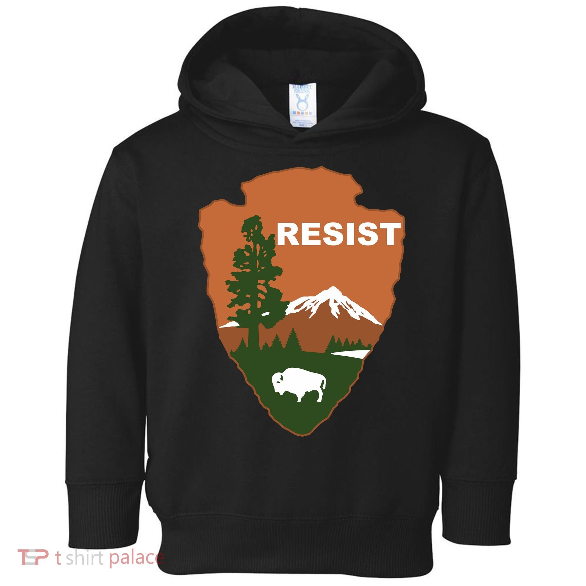 Resist. Earth DayNational Park Rangers Spoof Logo Toddler Hoodie