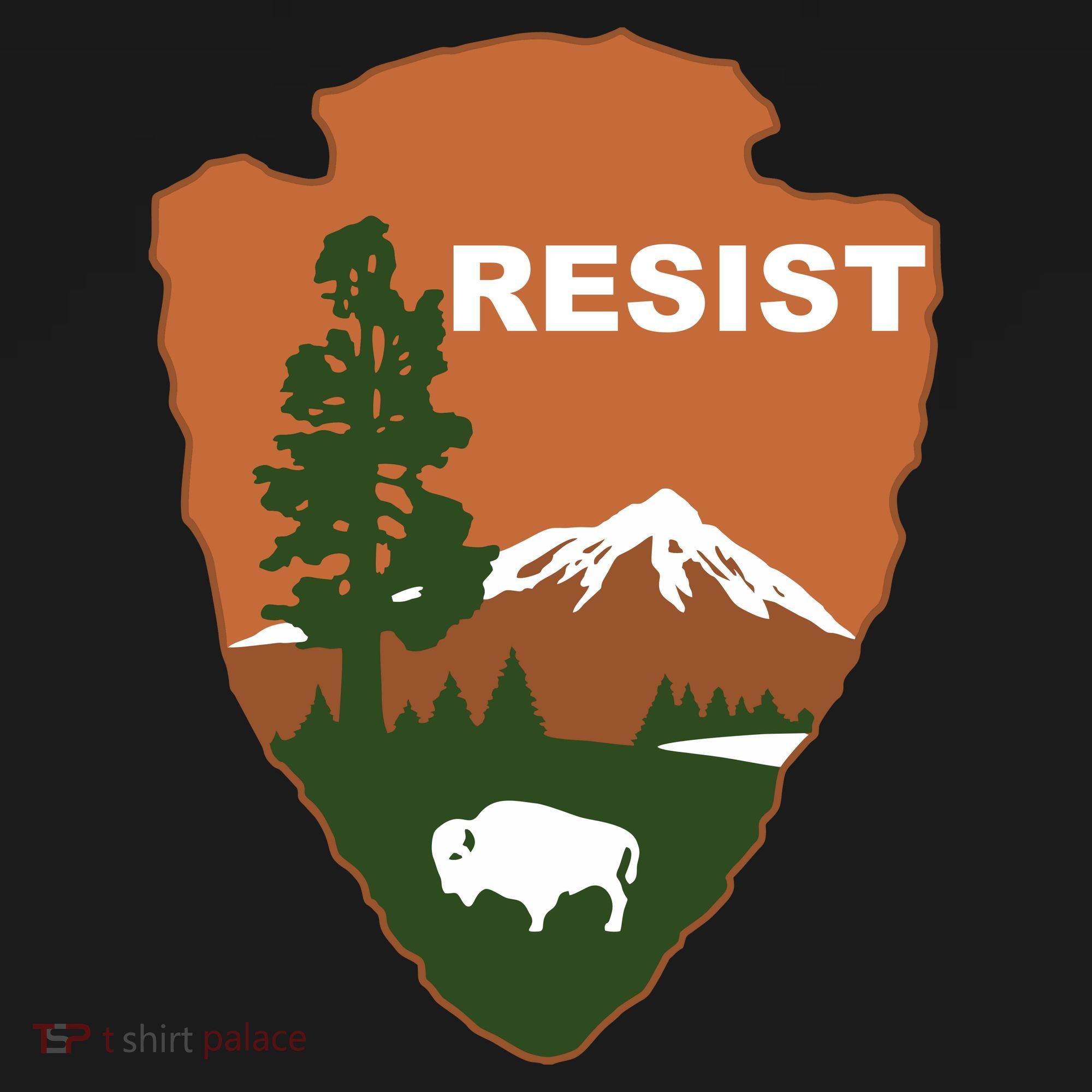 Resist. Earth DayNational Park Rangers Spoof Logo Visor