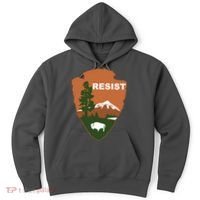 Resist. Earth DayNational Park Rangers Spoof Logo Hoodie thumb 0
