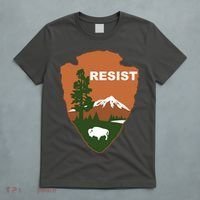 Resist. Earth DayNational Park Rangers Spoof Logo T-Shirt thumb 5