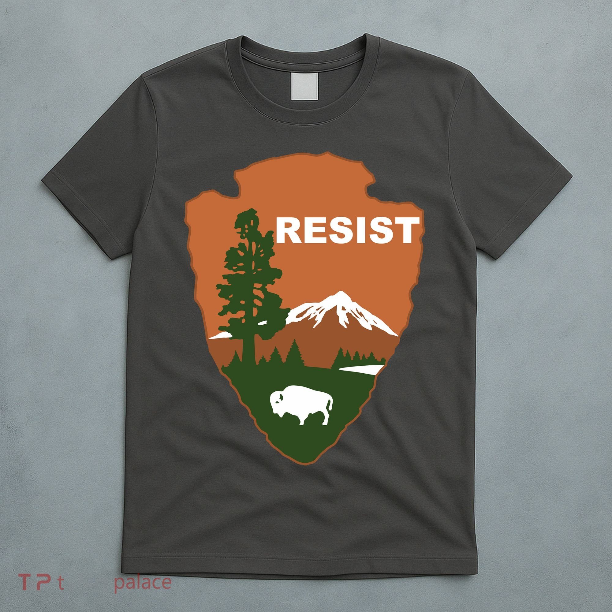 Resist. Earth DayNational Park Rangers Spoof Logo T-Shirt