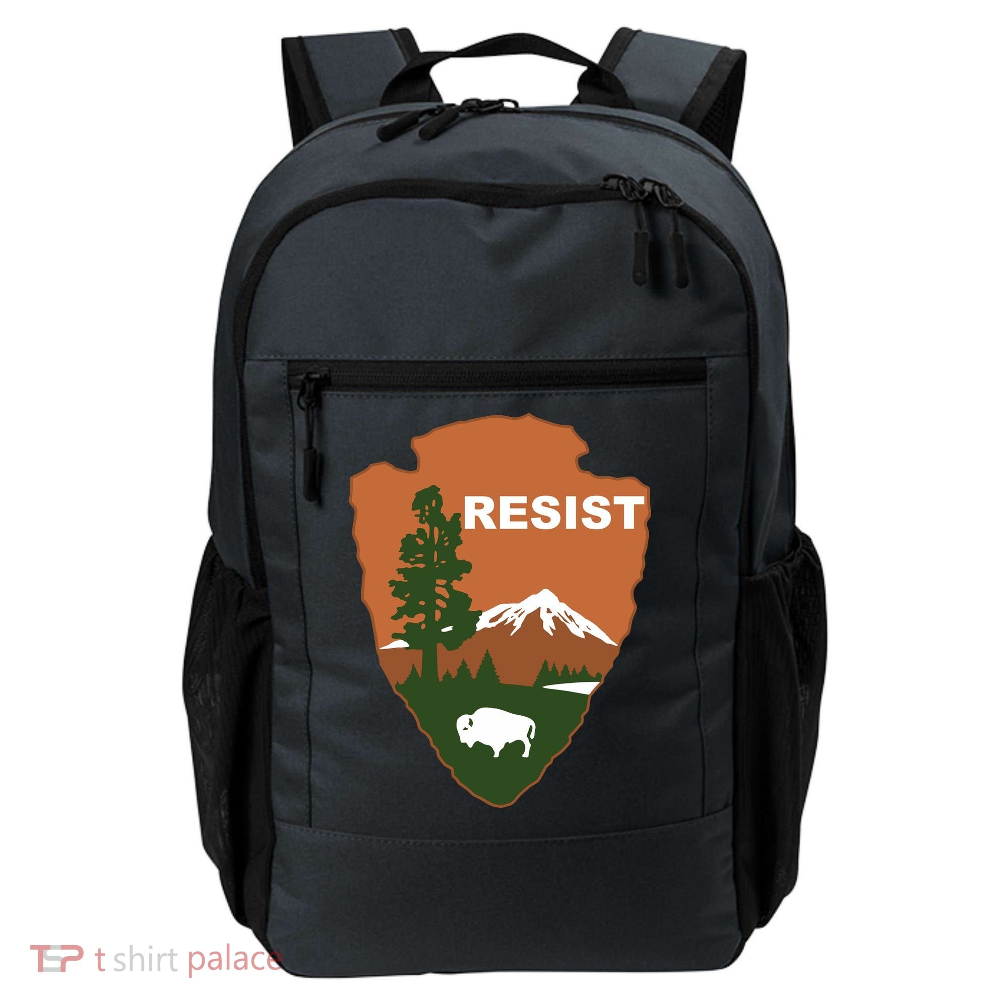Resist. Earth DayNational Park Rangers Spoof Logo Backpack