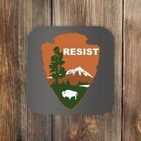 Resist. Earth DayNational Park Rangers Spoof Logo Coaster thumb 0