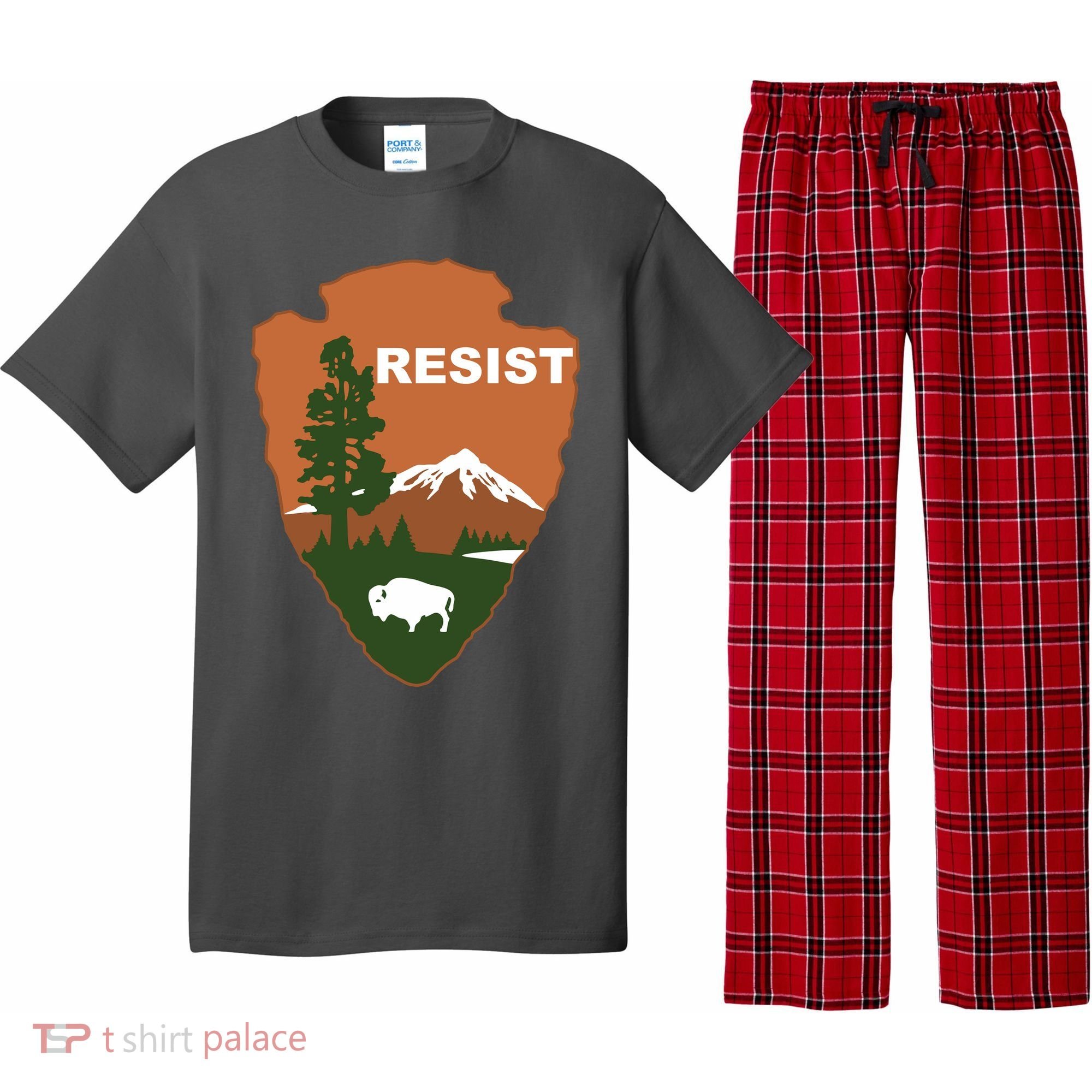 Resist. Earth DayNational Park Rangers Spoof Logo Pajama Set