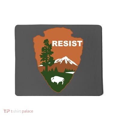 Resist. Earth DayNational Park Rangers Spoof Logo Mousepad