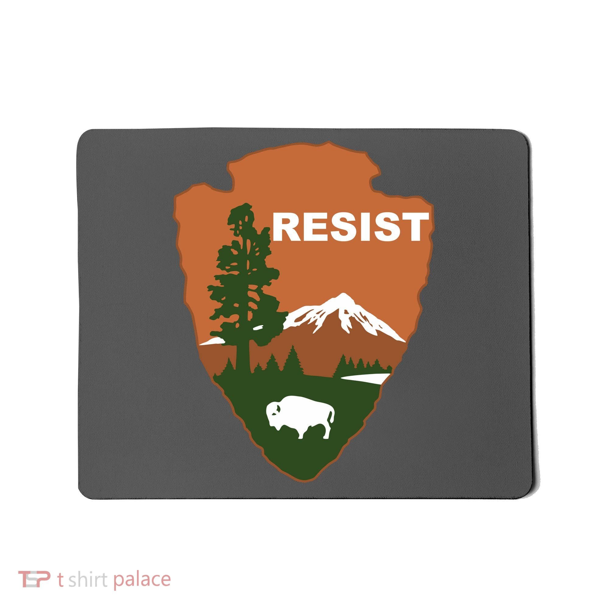 Resist. Earth DayNational Park Rangers Spoof Logo Mousepad