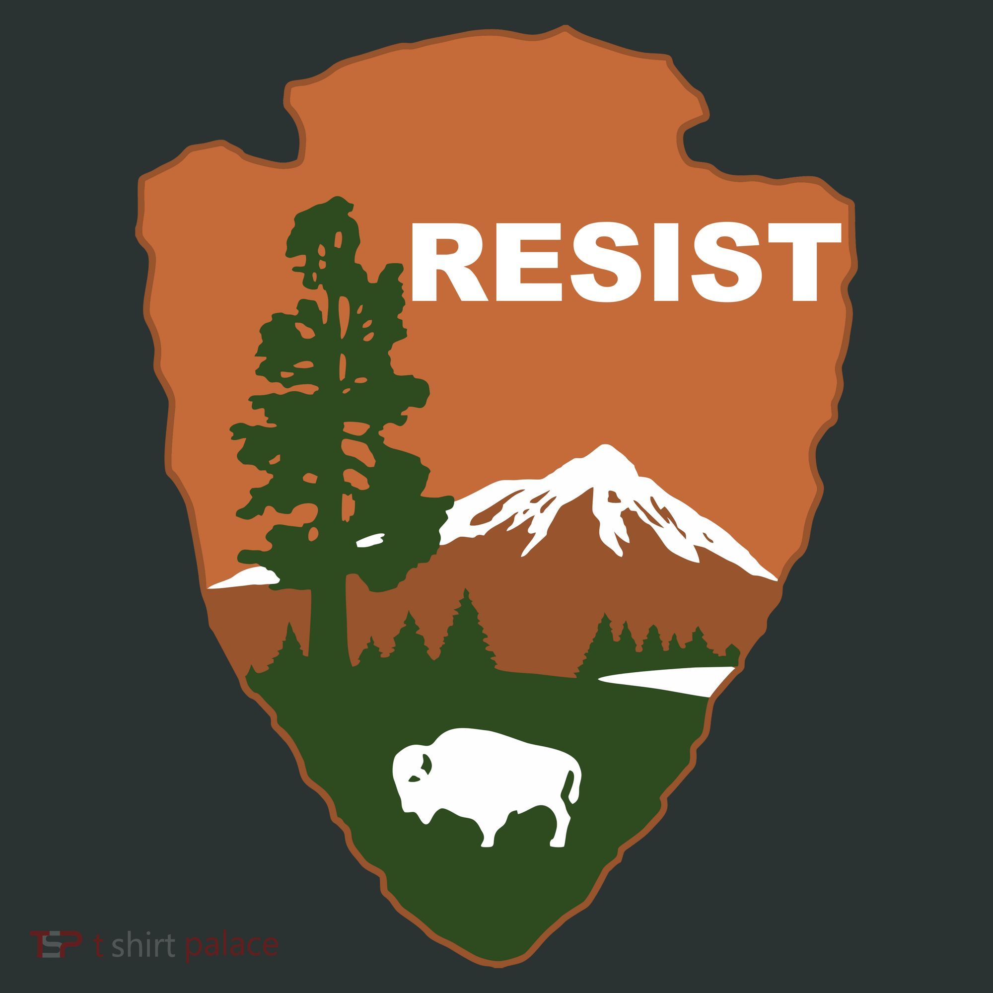 Resist. Earth DayNational Park Rangers Spoof Logo Mousepad