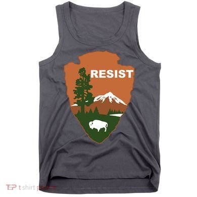 Resist. Earth DayNational Park Rangers Spoof Logo Tank Top