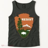 Resist. Earth DayNational Park Rangers Spoof Logo Tank Top thumb 2