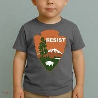 Resist. Earth DayNational Park Rangers Spoof Logo Toddler T-Shirt thumb 2