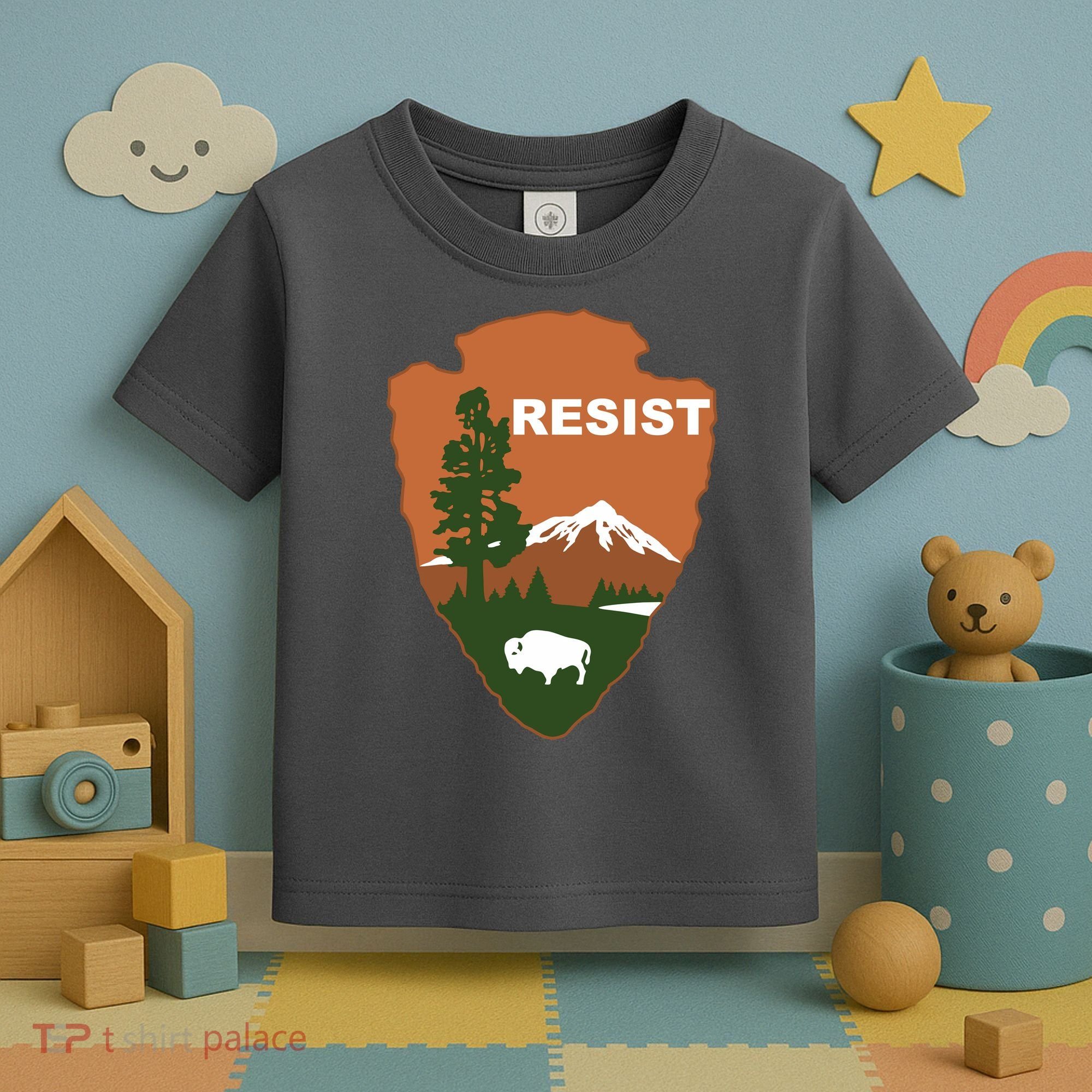 Resist. Earth DayNational Park Rangers Spoof Logo Toddler T-Shirt