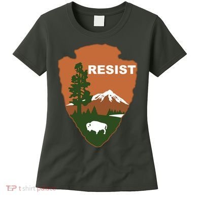 Resist. Earth DayNational Park Rangers Spoof Logo Women's T-Shirt