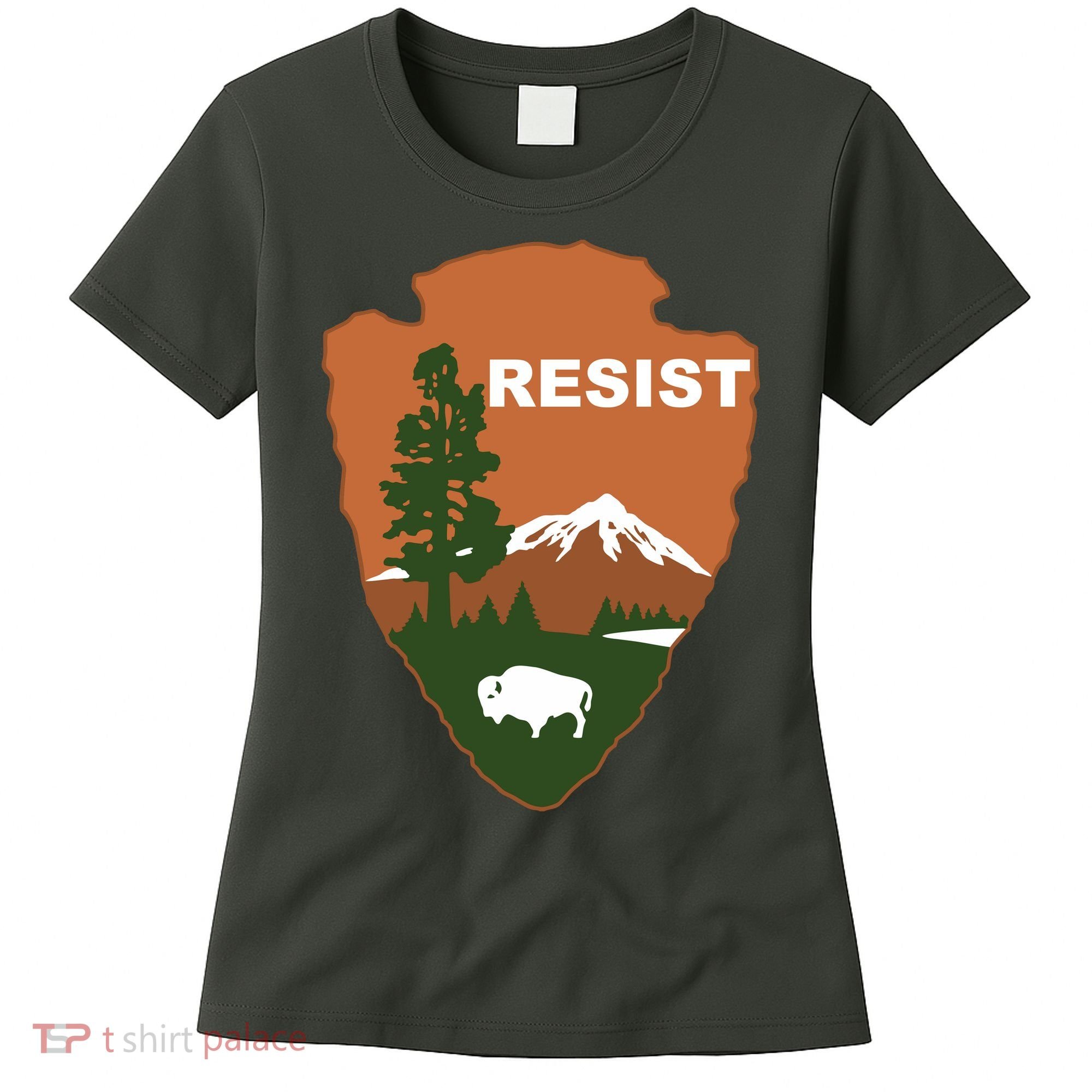 Resist. Earth DayNational Park Rangers Spoof Logo Women's T-Shirt