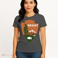 Resist. Earth DayNational Park Rangers Spoof Logo Women's T-Shirt thumb 4