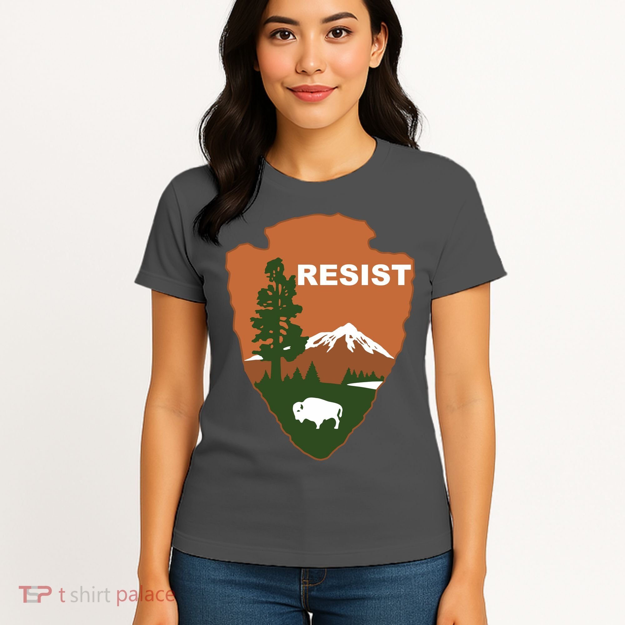 Resist. Earth DayNational Park Rangers Spoof Logo Women's T-Shirt