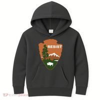 Resist. Earth DayNational Park Rangers Spoof Logo Kids Hoodie thumb 0