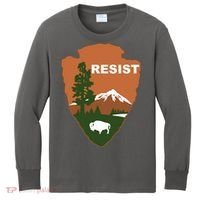 Resist. Earth DayNational Park Rangers Spoof Logo Kids Long Sleeve Shirt thumb 0