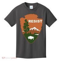 Resist. Earth DayNational Park Rangers Spoof Logo Kids T-Shirt thumb 0