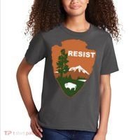 Resist. Earth DayNational Park Rangers Spoof Logo Kids T-Shirt thumb 2