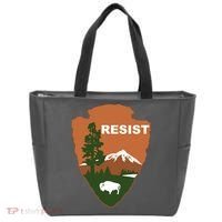 Resist. Earth DayNational Park Rangers Spoof Logo Tote Bag thumb 0