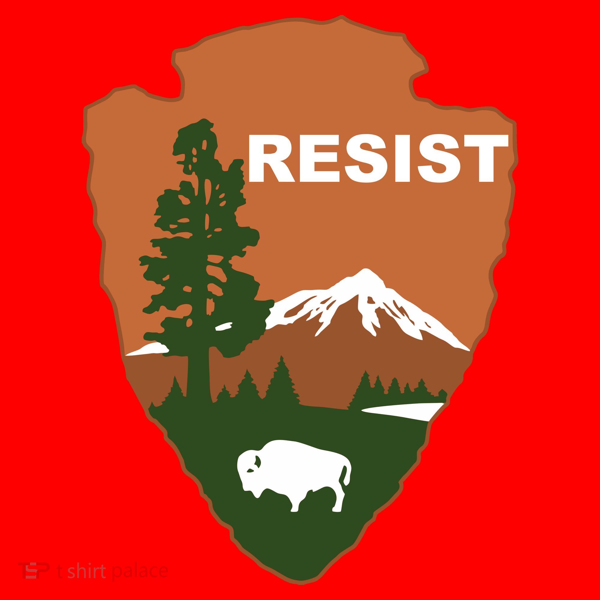 Resist. Earth DayNational Park Rangers Spoof Logo Santa Hat