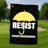 Resist. Fight For Hong Kong Golf Towel thumb 1