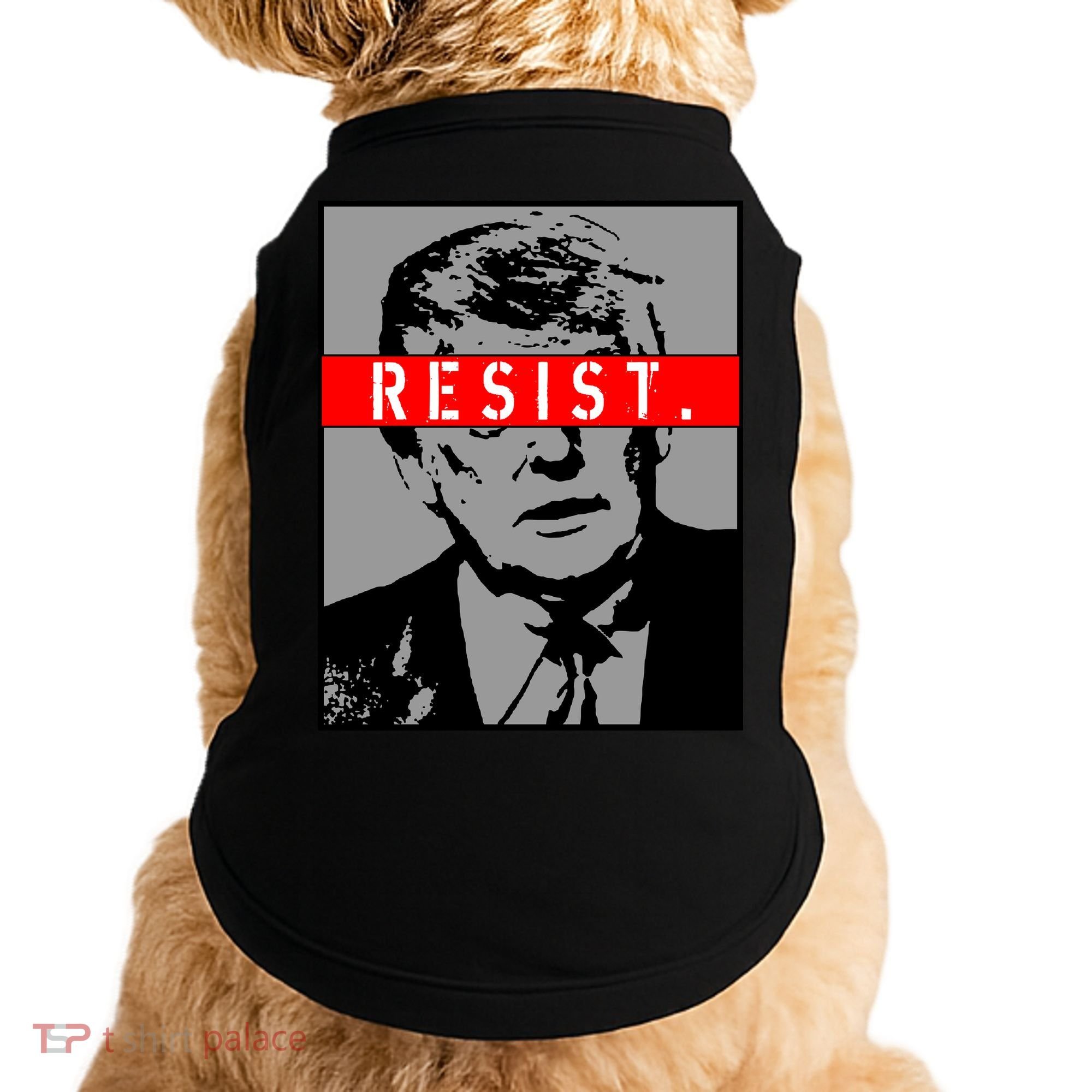 Resist. President Donald Trump Anti Trump The Resistance Doggie Tank
