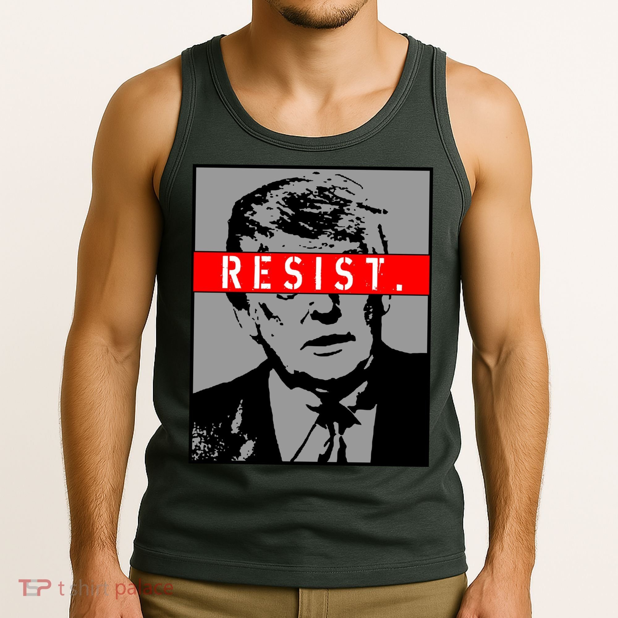 Resist. President Donald Trump Anti Trump The Resistance Tank Top