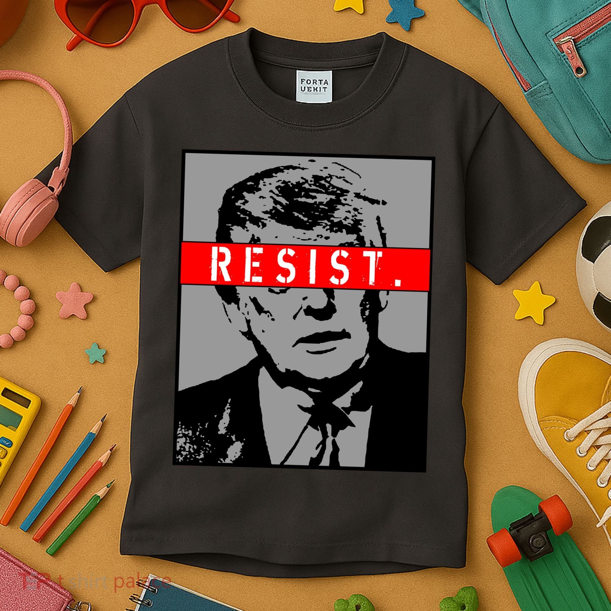 Resist. President Donald Trump Anti Trump The Resistance Kids T-Shirt