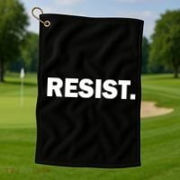 Resist Anti Trump Resistance Golf Towel thumb 1