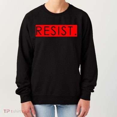Resist Campaign Red Box Logo Anti-Trump Women's Sweatshirt