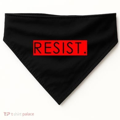 Resist Campaign Red Box Logo Anti-Trump USA-Made Doggie Bandana