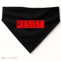 Resist Campaign Red Box Logo Anti-Trump USA-Made Doggie Bandana thumb 0
