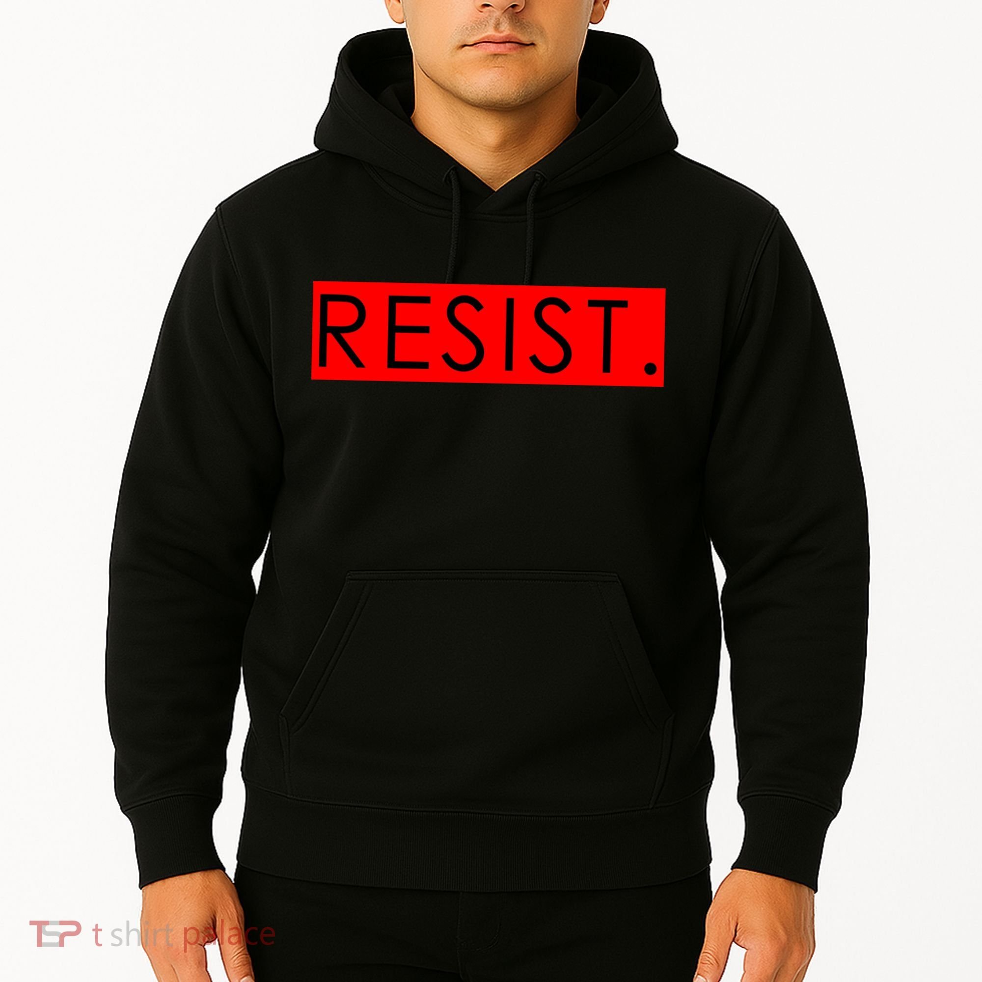 Resist Campaign Red Box Logo Anti-Trump Hoodie