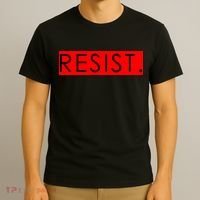 Resist Campaign Red Box Logo Anti-Trump T-Shirt thumb 3