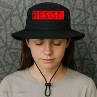 Resist Campaign Red Box Logo Anti-Trump Bucket Hat thumb 3