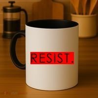 Resist Campaign Red Box Logo Anti-Trump Coffee Mug thumb 4