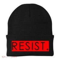 Resist Campaign Red Box Logo Anti-Trump Beanie thumb 0