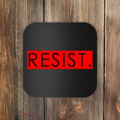 Resist Campaign Red Box Logo Anti-Trump Coaster