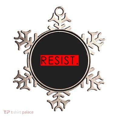 Resist Campaign Red Box Logo Anti-Trump Ornament