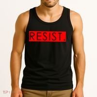 Resist Campaign Red Box Logo Anti-Trump Tank Top thumb 3